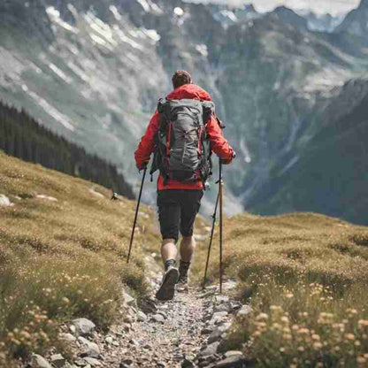 Adjustable carbon fiber trekking poles for all-terrain outdoor gear and walking support
