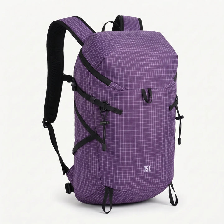 Unisex lightweight hydration backpack for long hikes, with storage for gear, perfect for trails.
