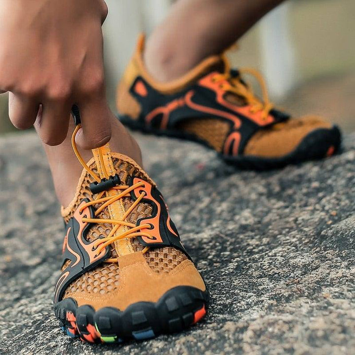 Durable men's hiking shoes, lightweight and waterproof for comfortable outdoor adventures