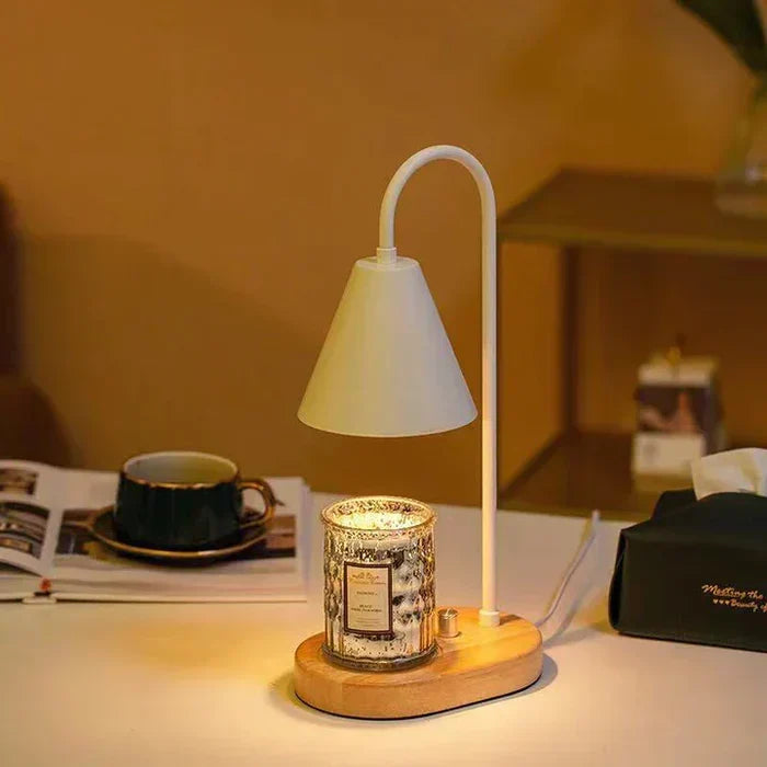 Flame-free LumiFlare fragrance warmer lamp, safely diffuses your favorite candle scents.