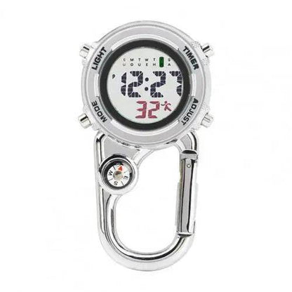 Compact luminous clip-on watch, robust outdoor gear for any adventure, easy attachment