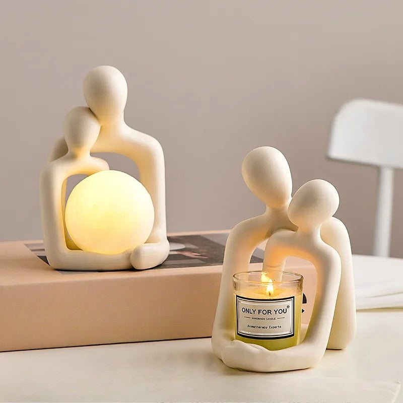 LunaGlow ceramic mood light, an ambient table lamp, perfect for home decor and relaxing bedroom lighting.