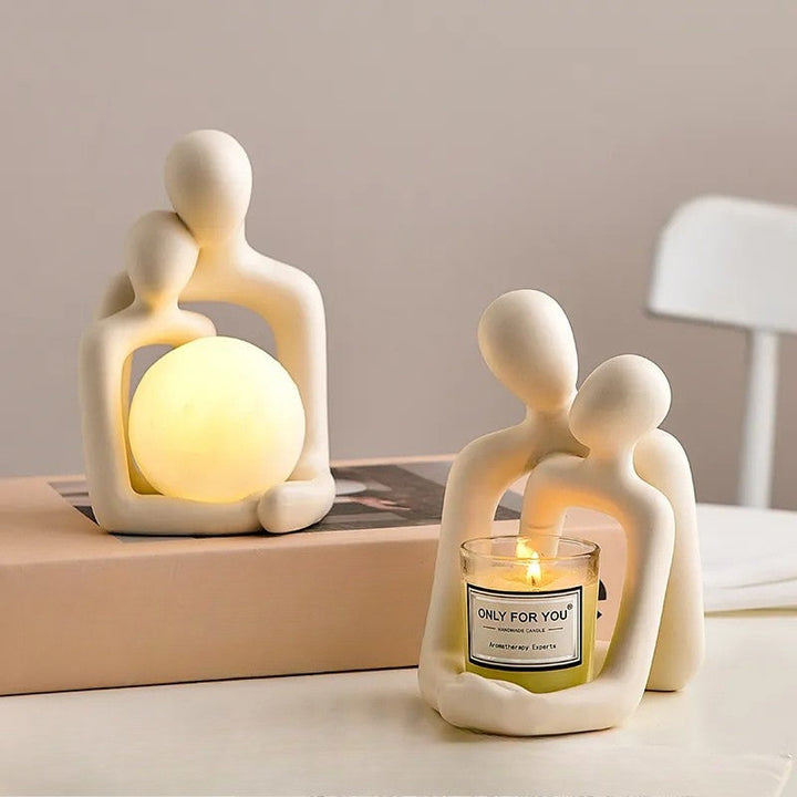 LunaGlow ceramic mood light, an ambient table lamp, perfect for home decor and relaxing bedroom lighting.