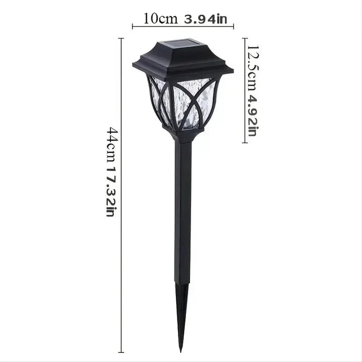 Magical LunaGlow solar garden lights creating an enchanting ambiance, ideal for outdoor patio and lawn decor.