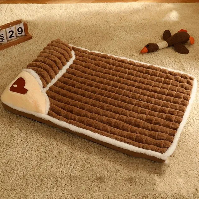 Warm winter dog mat sofa, perfect washable pet bed for small to medium dogs.