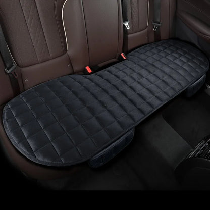 Comfortable car backseat cover for luxury vehicle interior; adds premium seat padding.