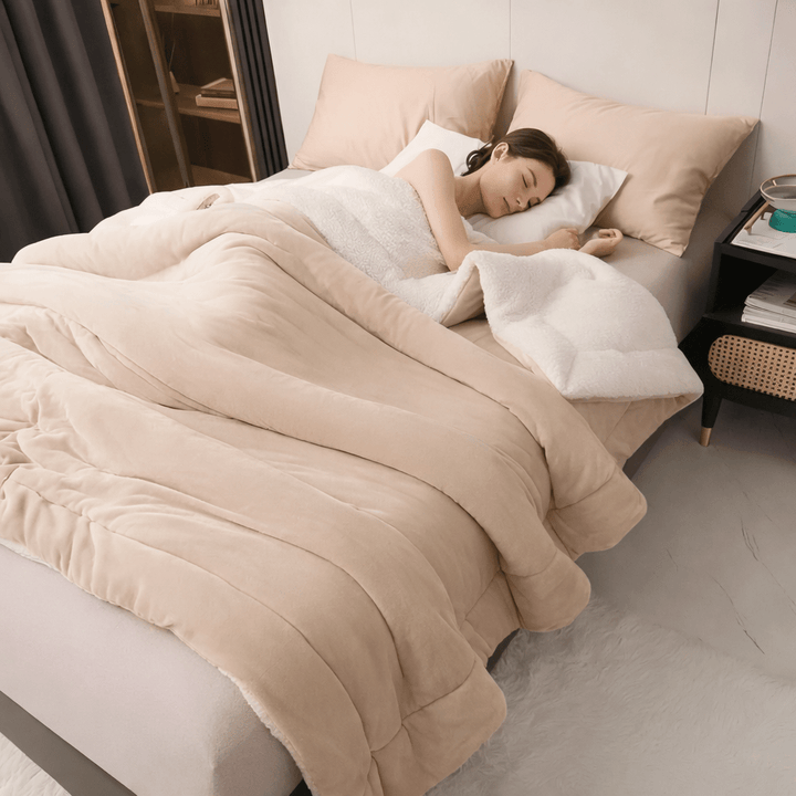 Luxurious fleece blanket, ultra-soft & warm for ultimate comfort in any bedroom or living space.