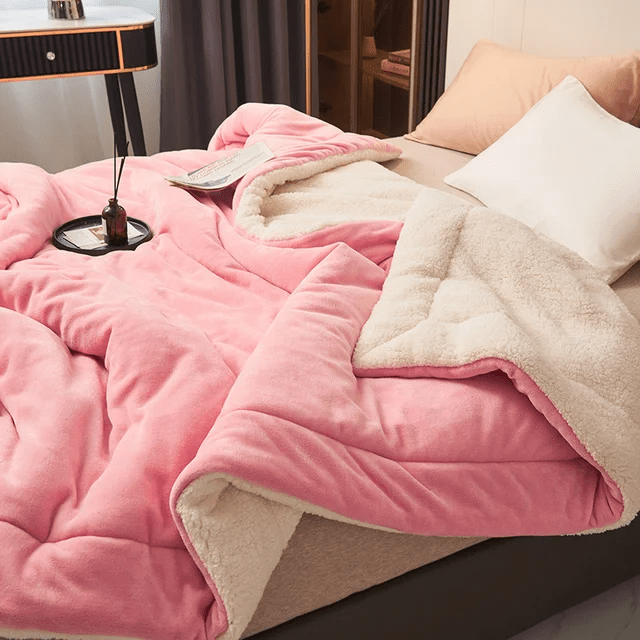 Premium plush fleece blanket, engineered for ultimate warmth, comfort, and easy machine washable care.