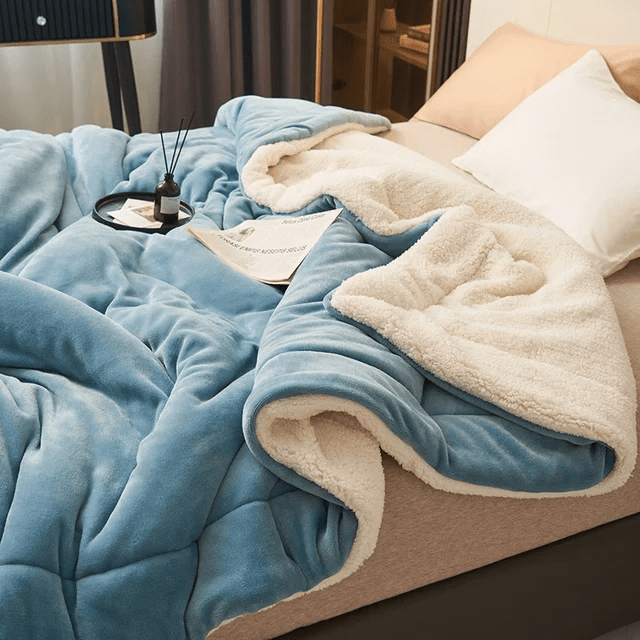 Machine washable fleece throw blanket, a durable, soft, and warm addition to your living room or bedroom.