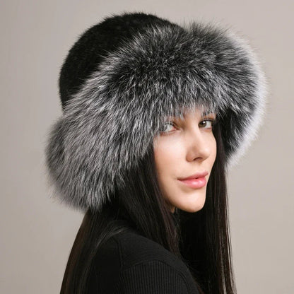 Stylish & luxurious women's winter hat. Elegant, premium fall/winter fashion accessory for cold weather.