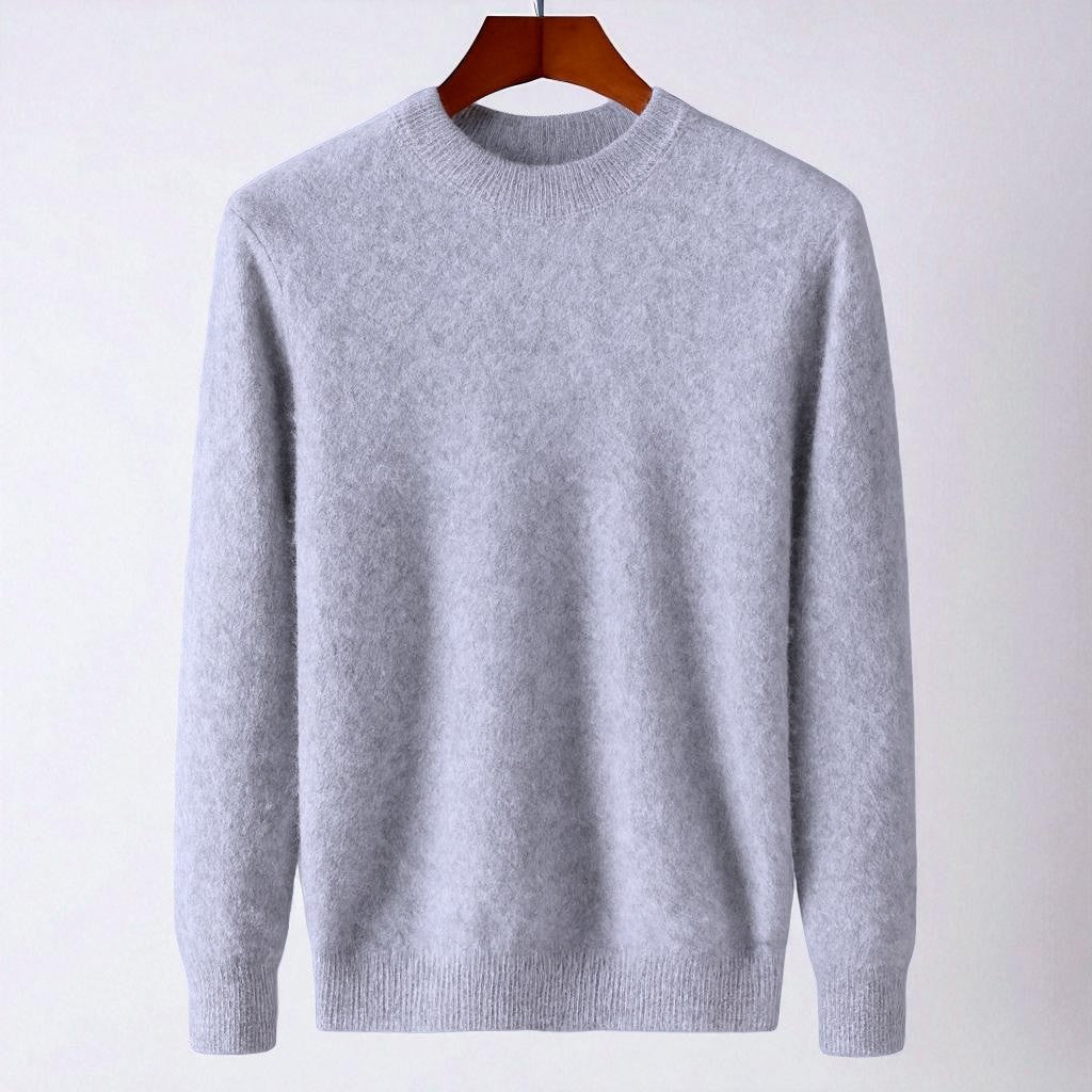 Timeless men's cashmere crewneck sweater. Soft, luxurious knit apparel, designed for superior comfort & style.