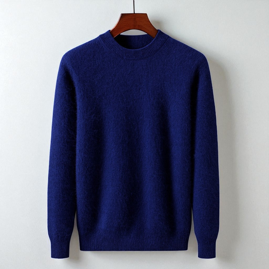 Men's soft cashmere crewneck sweater. A luxurious, timeless knit offering supreme comfort and sophisticated style.