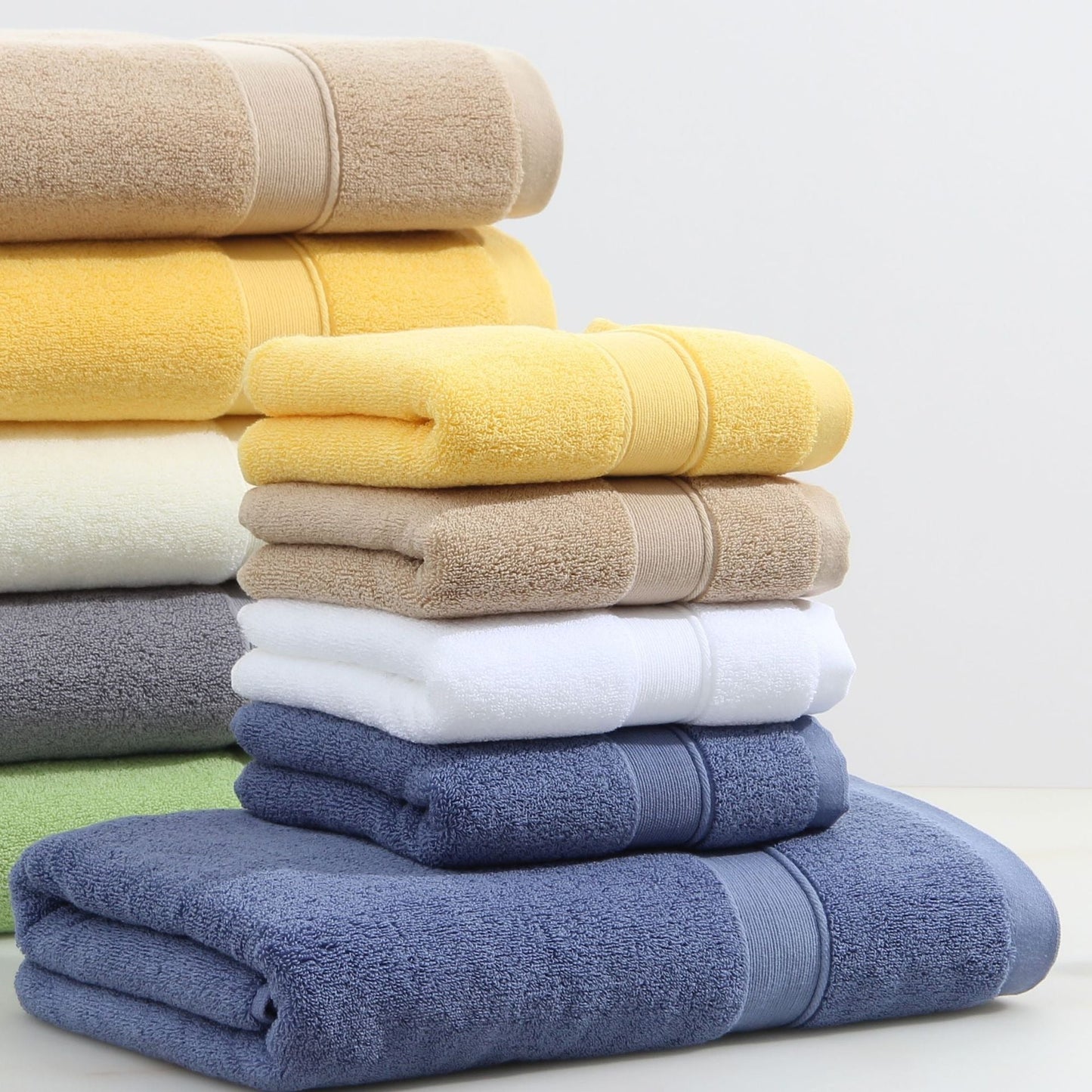 Luxurious premium cotton bath towel for soft, absorbent comfort.