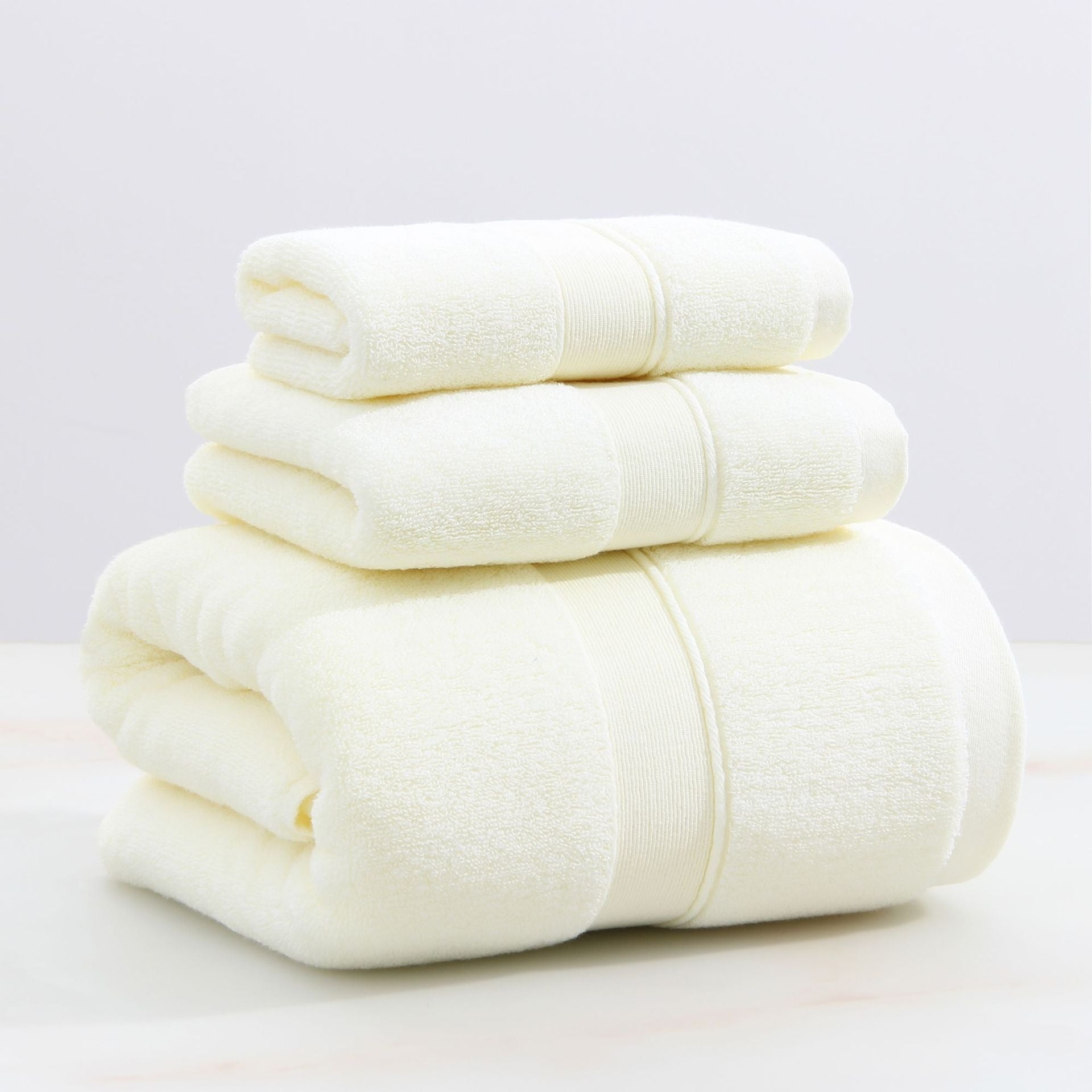 Plush absorbent cotton bath towel, ideal for luxurious bathroom decor.