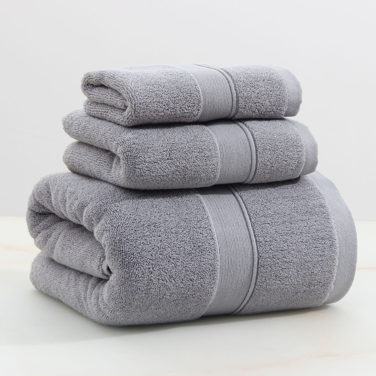 Soft quick-drying cotton bath towel, provides absorbent post-shower luxury.