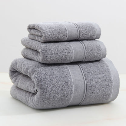 Soft quick-drying cotton bath towel, provides absorbent post-shower luxury.