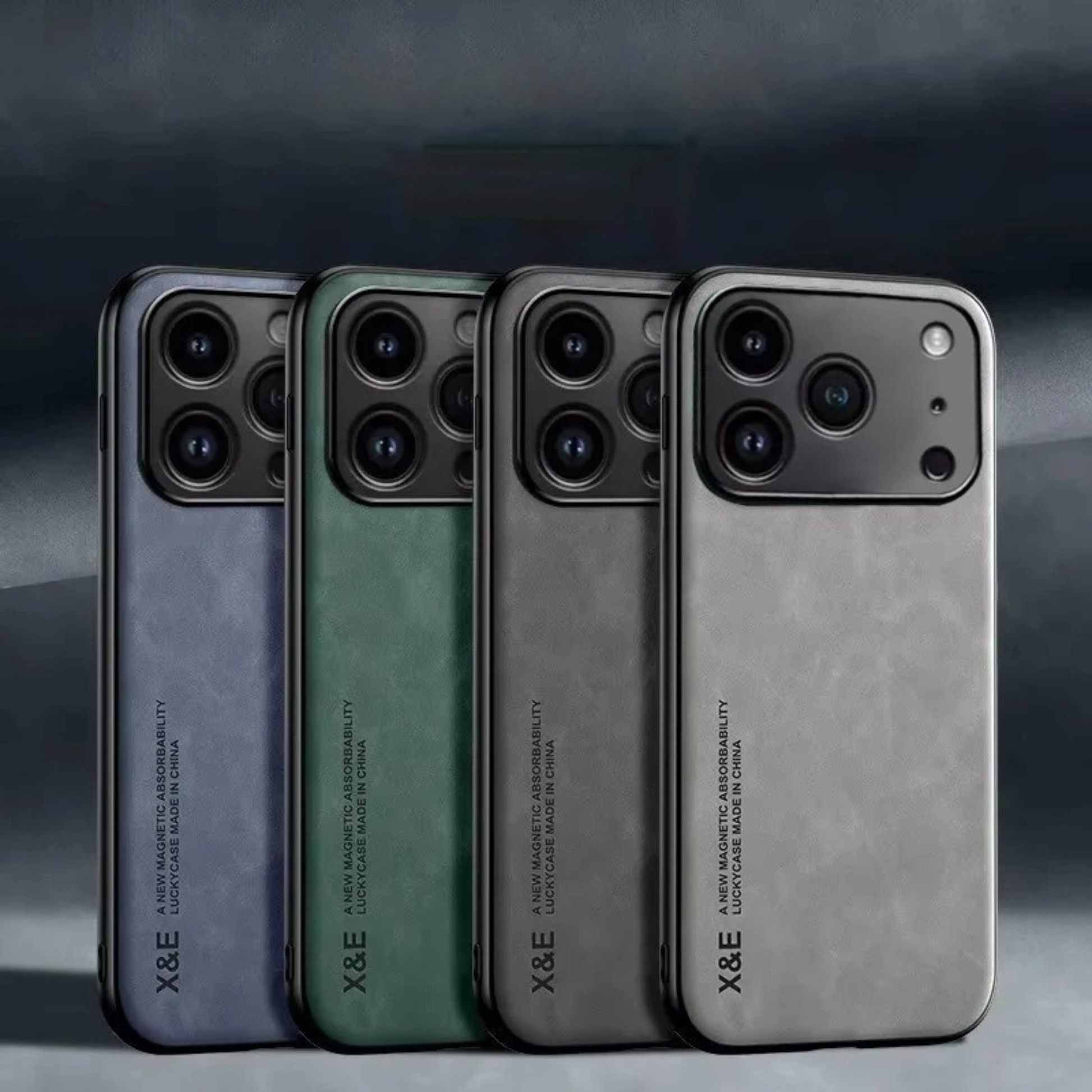 Shockproof suede iPhone case for MagSafe, providing durable mobile cover & scratch resistance.