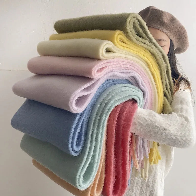 High-quality women's cashmere scarf, a durable luxury for winter fashion.