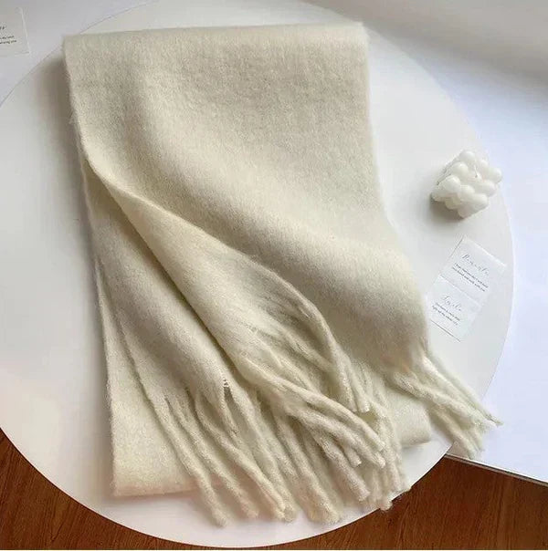 Everyday soft cashmere scarf for women, adding warmth & style to winter outfits.