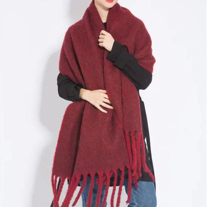 Elegant women's cashmere scarf, a soft luxury accessory for winter fashion.