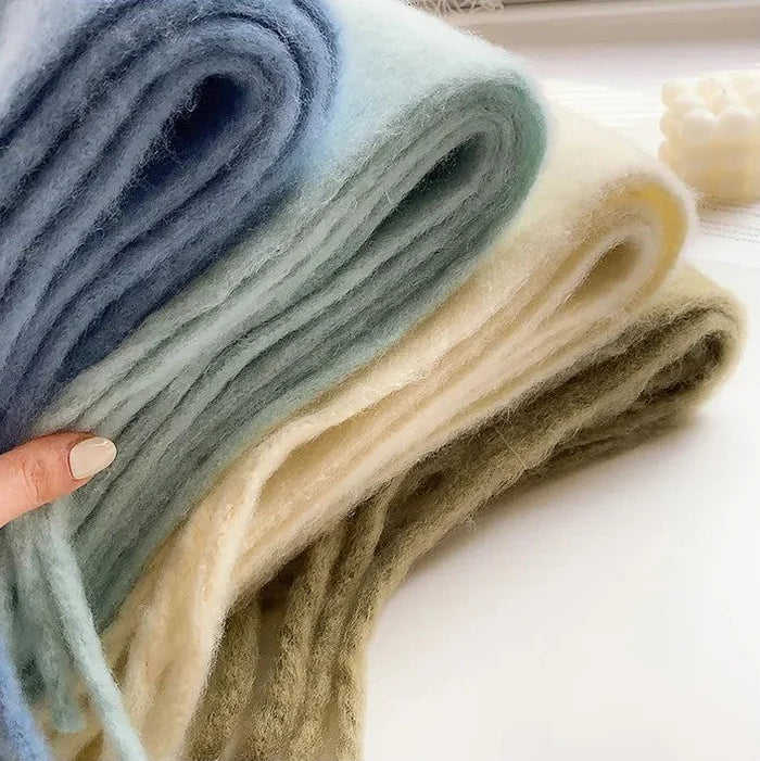 Classic women's cashmere scarf, a timeless luxury accessory for winter.