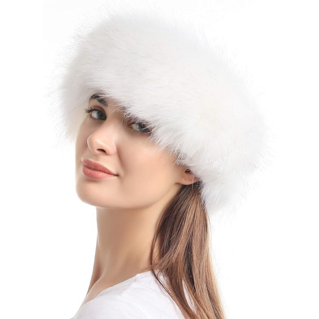 Premium faux fur headband for women, a stylish cold weather accessory for warmth.