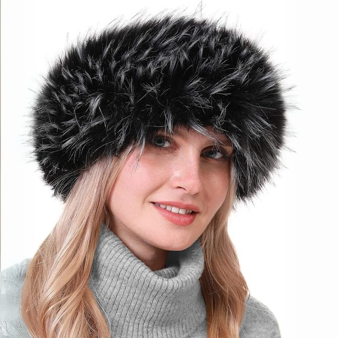 Soft faux fur headband for women, a comfortable and stylish winter accessory for warmth.