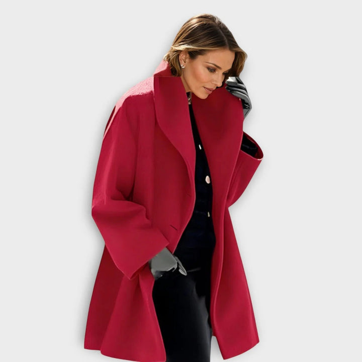 Stylish women's long windproof winter coat, a warm jacket for cold weather outerwear.