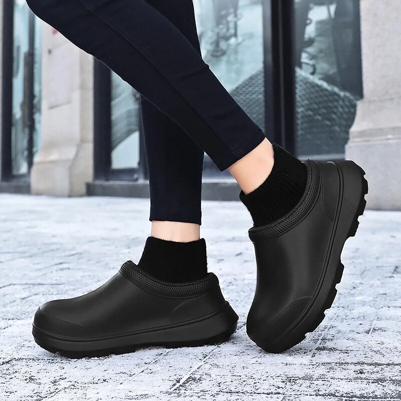 Madeline casual women's slip-on clogs with a unique knit ankle cuff, ideal for comfortable daily use.