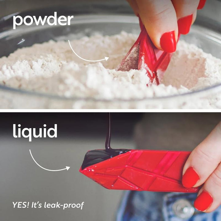 Convenient 3-in-1 magnetic measuring spoons, foldable for easy storage in any kitchen.