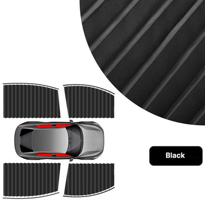 Full set of magnetic blackout sunshade curtains, ideal vehicle accessory for car privacy and UV protection.