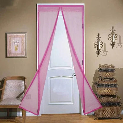 Protect your home from insects with this magnetic mesh bug screen door. Enjoy fresh air comfortably.