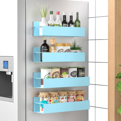 Home storage solution: 4 magnetic spice racks for efficient kitchen organization.