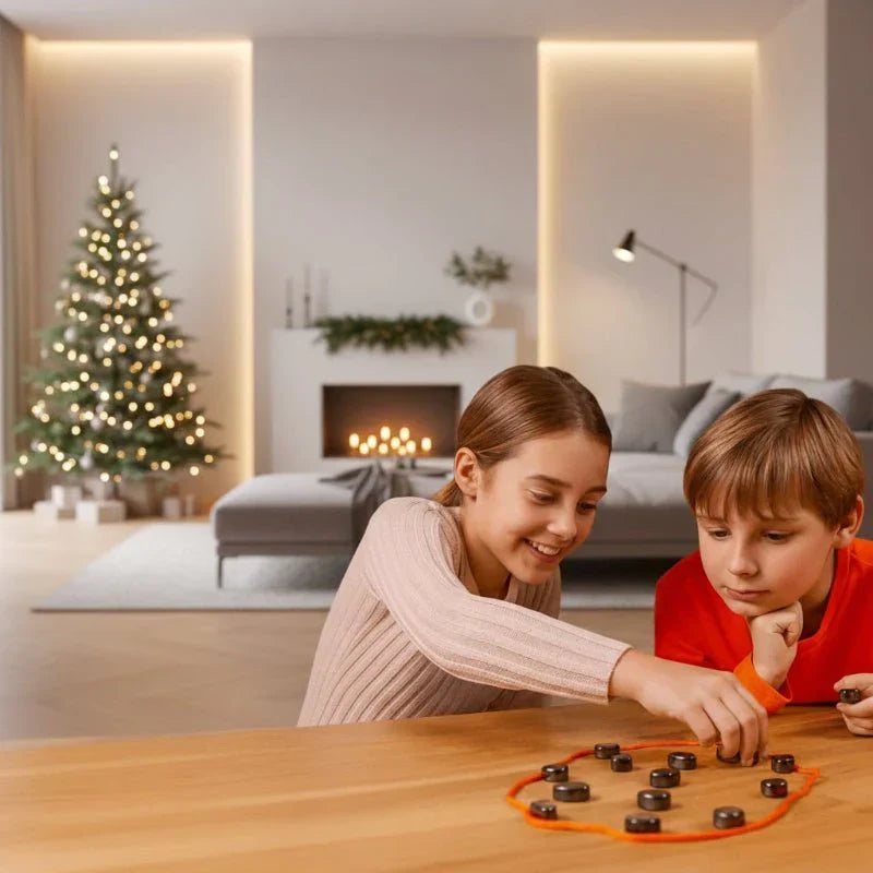 Unisex magnetic chess set, a strategy board game for all ages. Perfect for travel, brain development & family fun.