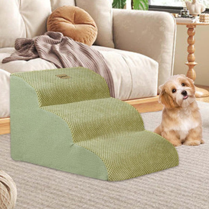 Joint support pet ramp with memory foam for senior dogs, promoting mobility & comfort.