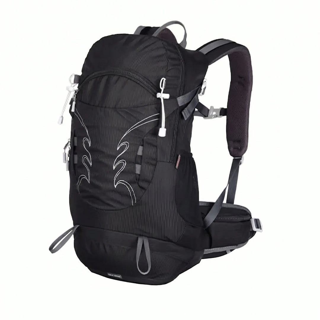 Lightweight men's 30L hiking backpack ensures comfortable outdoor adventures with ventilated back.