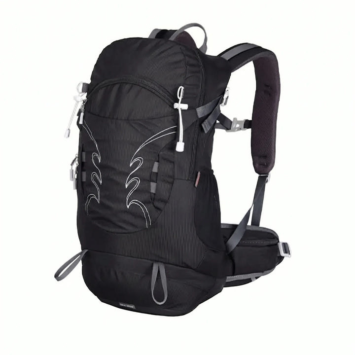 Lightweight men's 30L hiking backpack ensures comfortable outdoor adventures with ventilated back.