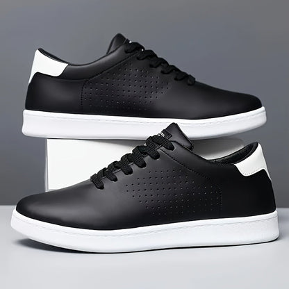 Men's black Aeron sleek low-top sneakers, perfect for versatile everyday comfort and effortless style.