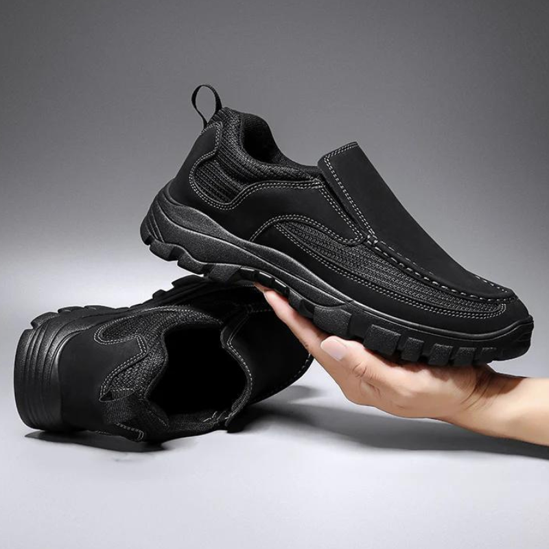 AirEase men's casual leather slip-on shoes. Comfortable, breathable, and lightweight everyday footwear.