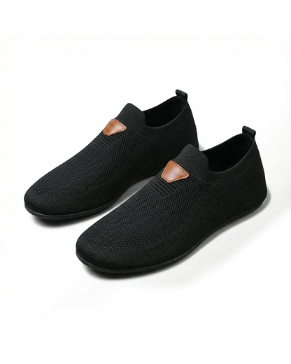 Men's AirKnit slip-on shoes for breathable comfort. Lightweight casual sneakers, ideal for walking.