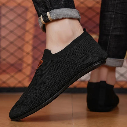 Easy wear men's slip-on AirKnit shoes. Breathable comfort sneakers, perfect for daily walking.