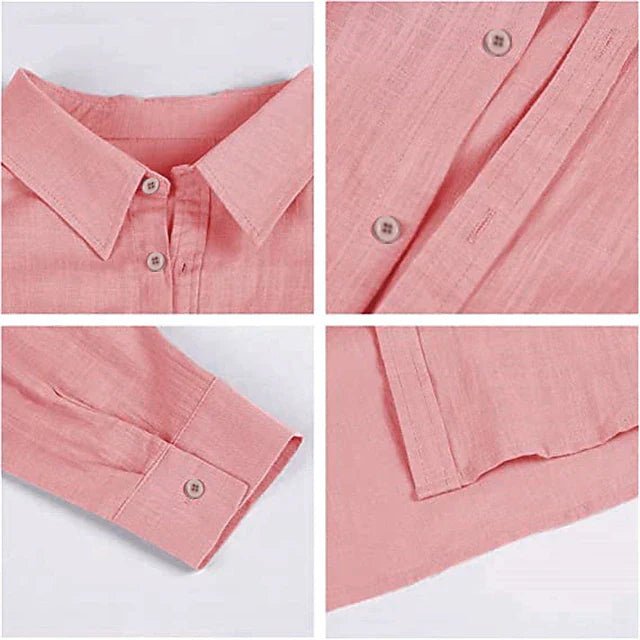 Relaxed fit men's airy long-sleeve button-down shirt, great for everyday casual wear.