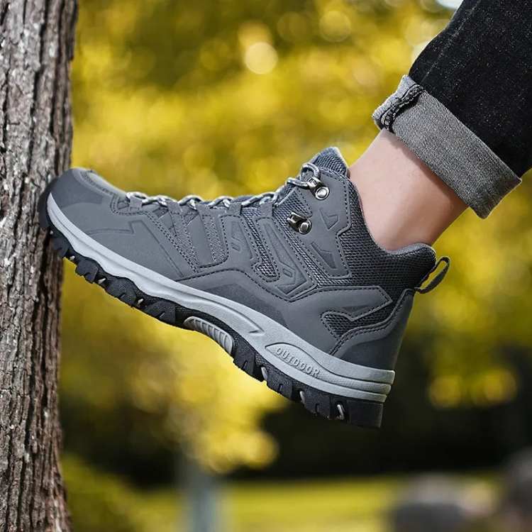 Stylish men's outdoor adventure boots, waterproof, designed for comfort and support during hiking