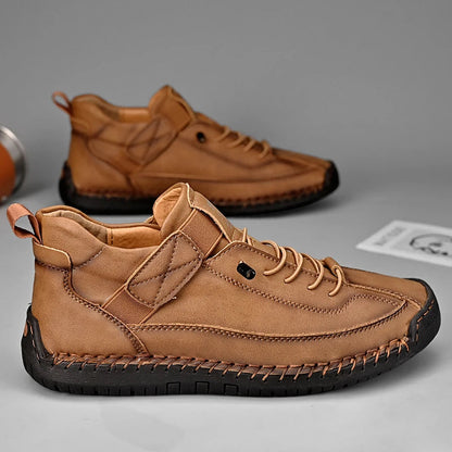 Non-slip men's athletic sneakers, all-terrain grip for active outdoor use.