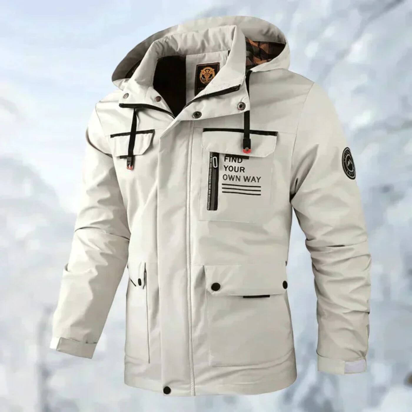 Versatile men's outdoor rain jacket, weatherproof & comfortable, ideal for casual and active wear.