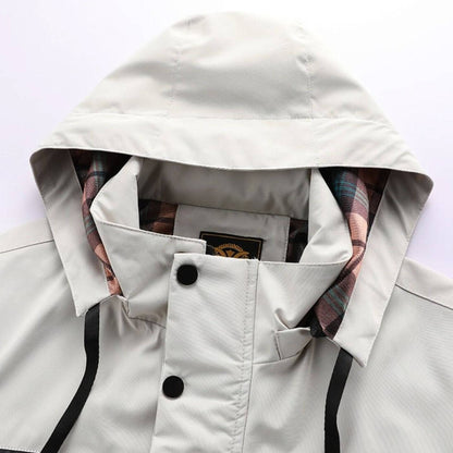 Comfortable men's rain jacket, breathable, weatherproof, and perfect for outdoor adventures & hiking.