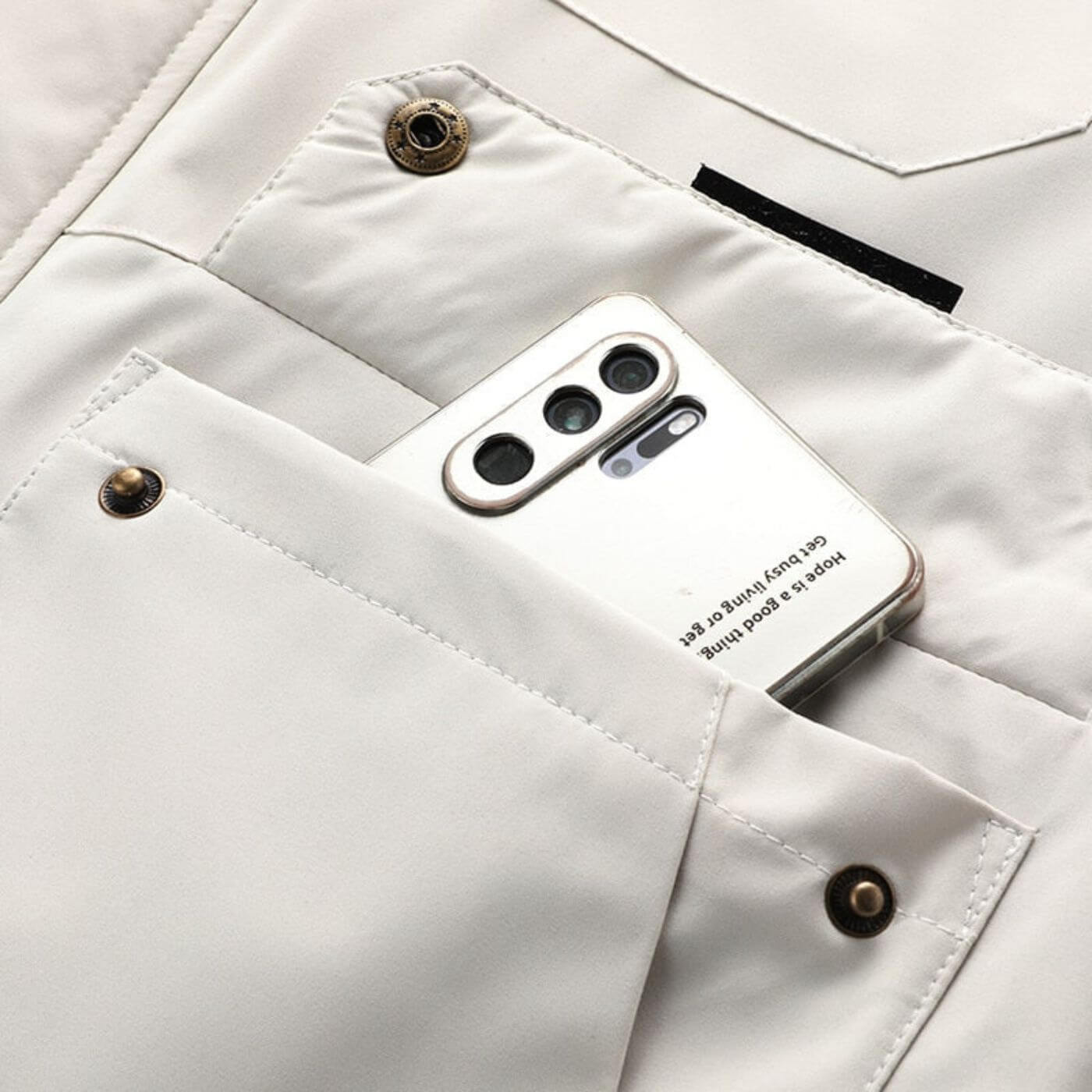 Stylish casual men's rain jacket, practical outerwear offering daily protection from rain and wind.
