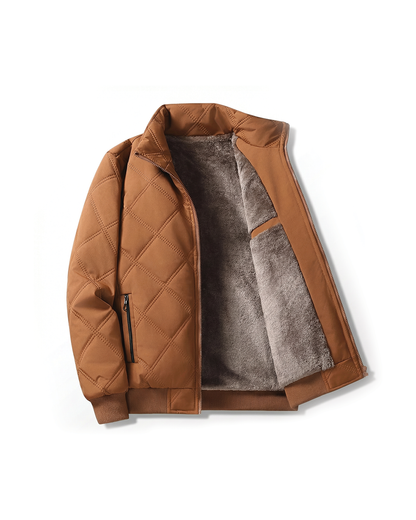 Men's Alpine Guard winter jacket, ultimate warmth & windproof protection for cold weather adventures.