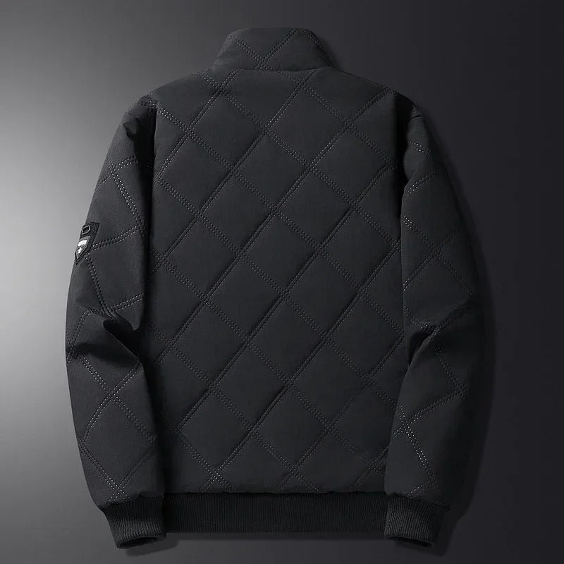 Adventure-ready men's cold weather jacket, windproof & quilted for supreme outdoor comfort.