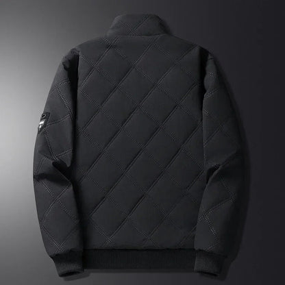 Adventure-ready men's cold weather jacket, windproof & quilted for supreme outdoor comfort.